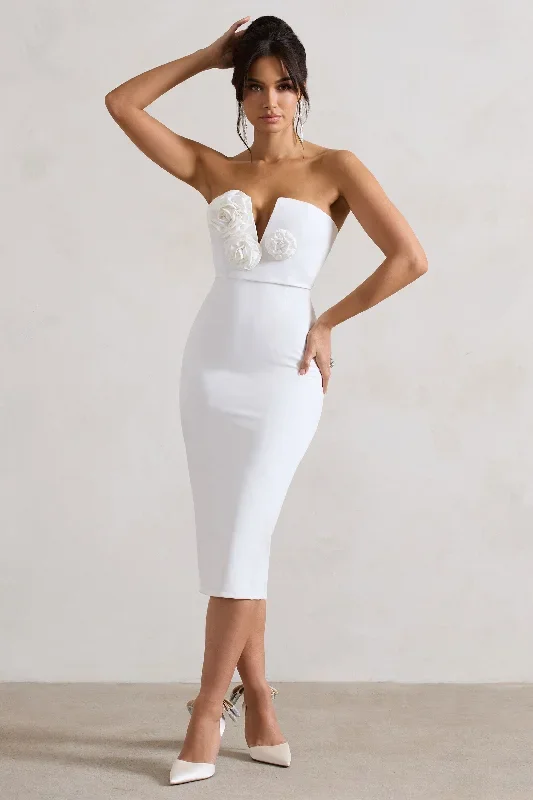 fanciful-white-bodycon-v-neck-midi-dress-with-flowers-cl132272005