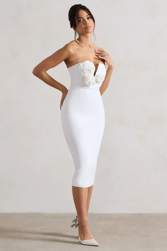 fanciful-white-bodycon-v-neck-midi-dress-with-flowers-cl132272005