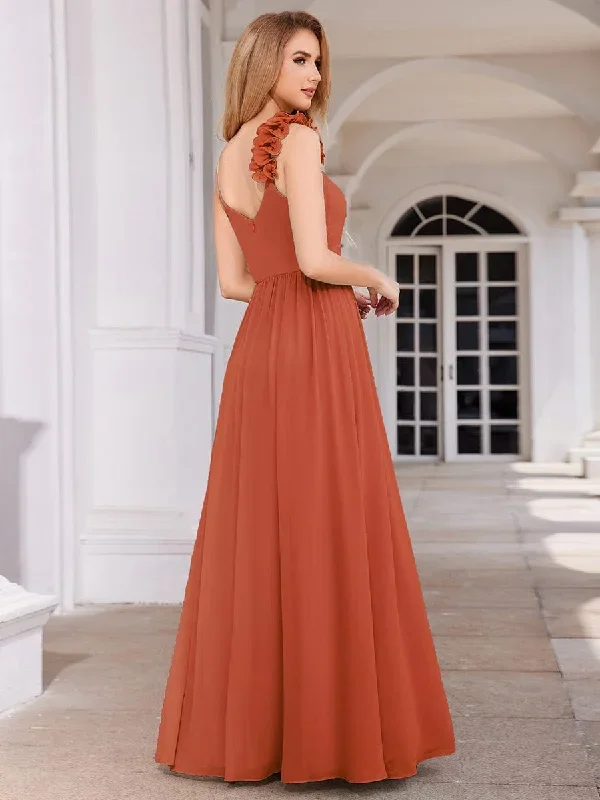 floral-strap-v-neck-chiffon-bridesmaid-dress-with-a-line-silhouette-ess0057