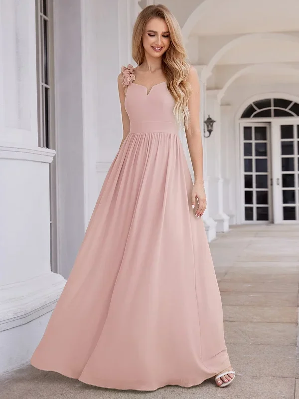 floral-strap-v-neck-chiffon-bridesmaid-dress-with-a-line-silhouette-ess0057