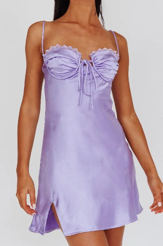 fortune-lace-trim-bust-tie-mini-dress-lilac