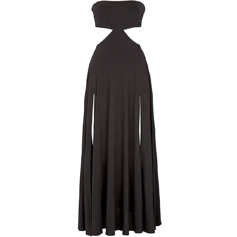 BLACK MAXI BANDEAU DRESS "GLORIA"