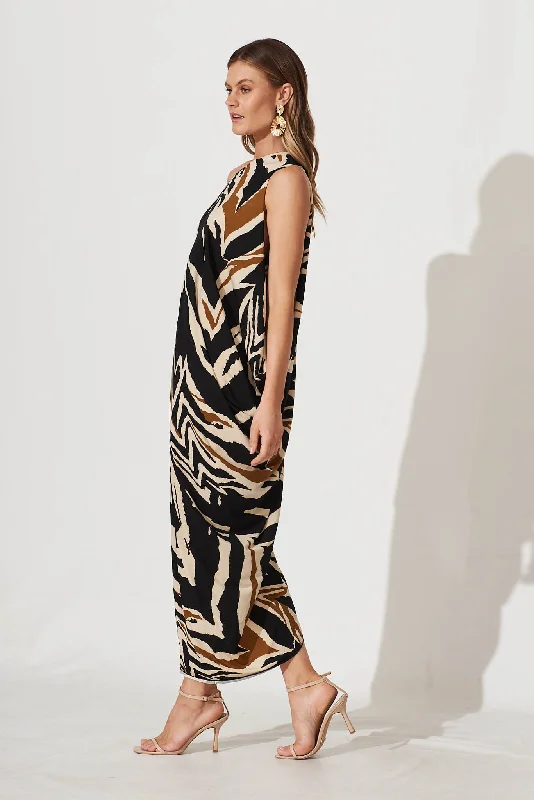 goddess-one-shoulder-maxi-dress-in-black-and-beige-print