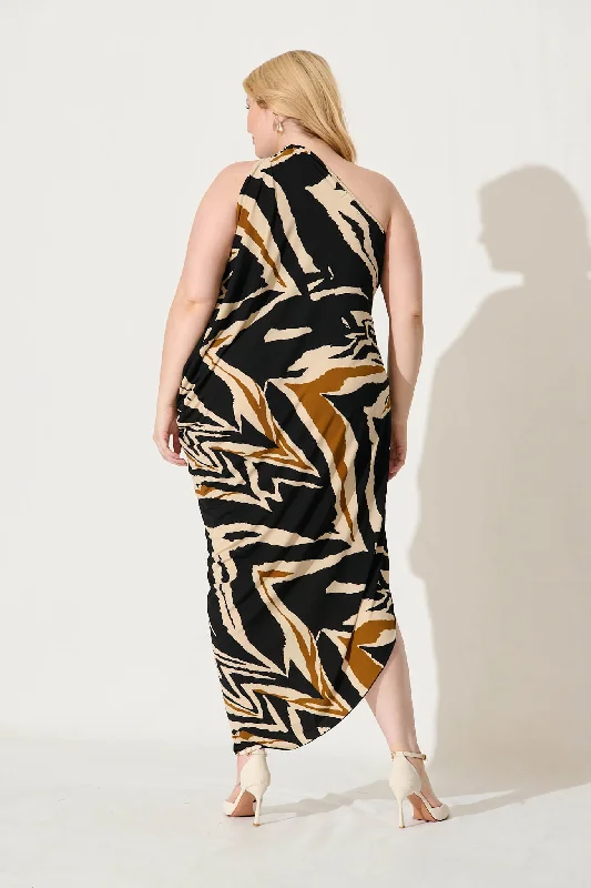 goddess-one-shoulder-maxi-dress-in-black-and-beige-print