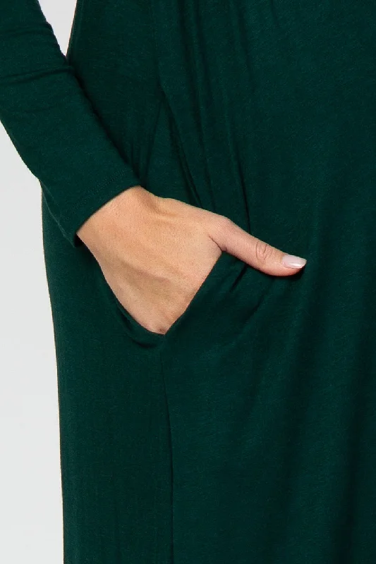 green-long-sleeve-maternity-nursing-maxi-dress