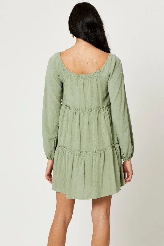 green-mini-dress-long-sleeve-square-neck-dd0037-80mb