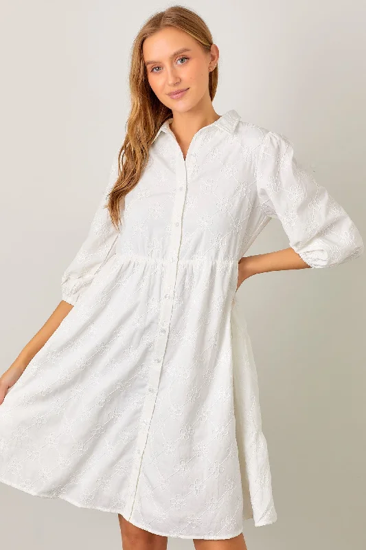 ivory-floral-embroidered-collared-button-down-maternity-dress