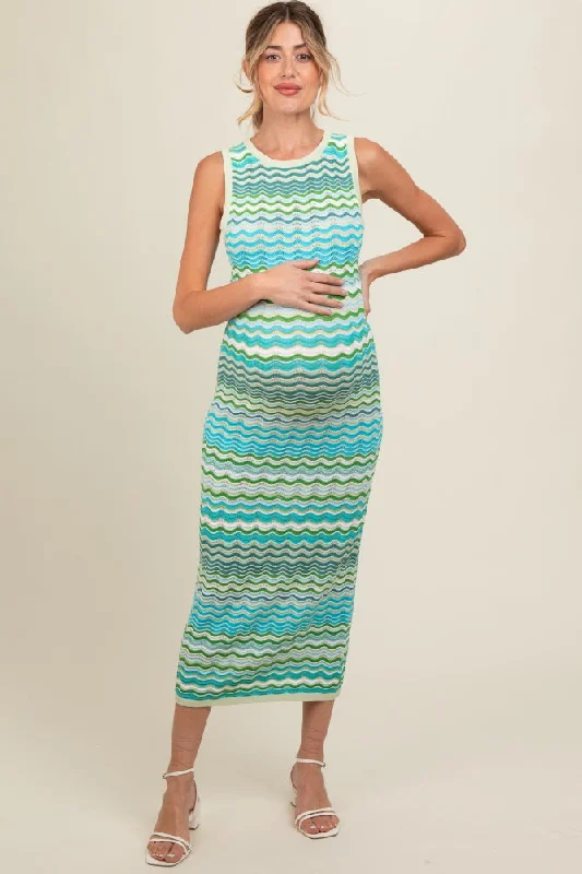 jade-chevron-round-neck-knit-maternity-dress