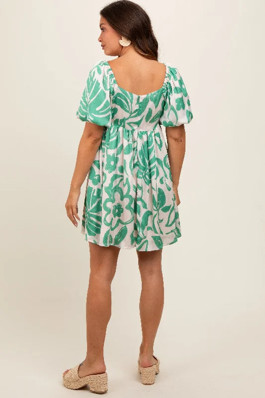 jade-floral-puff-sleeve-maternity-dress