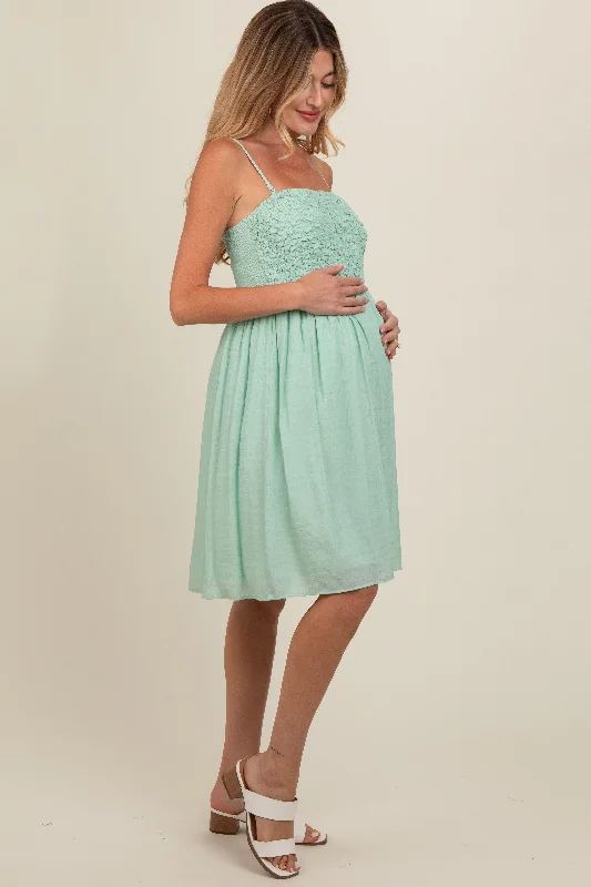 light-olive-textured-smocked-maternity-dress