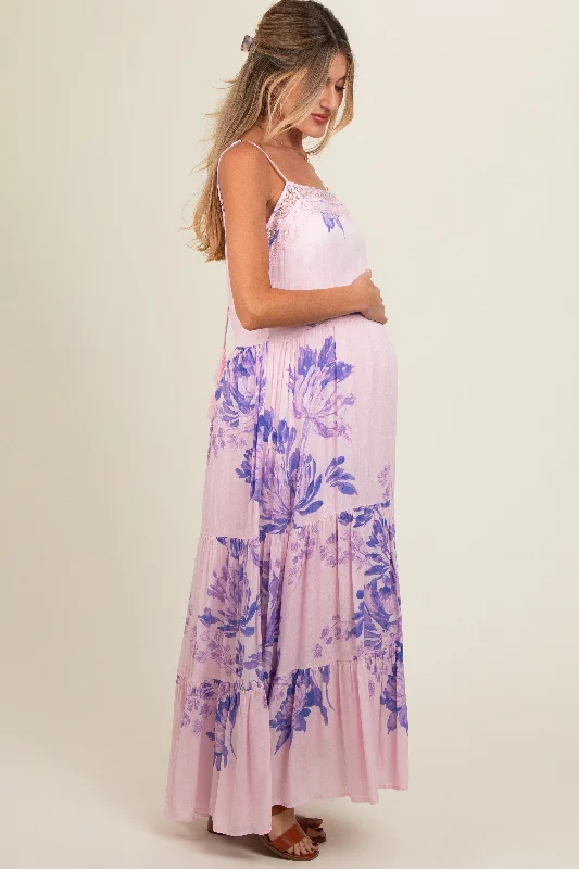 light-pink-floral-lace-loose-fit-maternity-maxi-dress