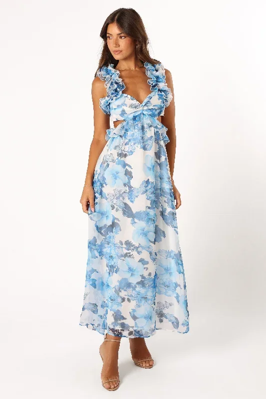 lucah-frill-shoulder-maxi-dress-blue-white-floral