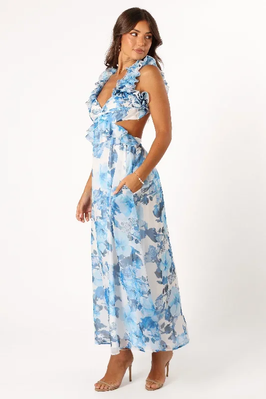 lucah-frill-shoulder-maxi-dress-blue-white-floral