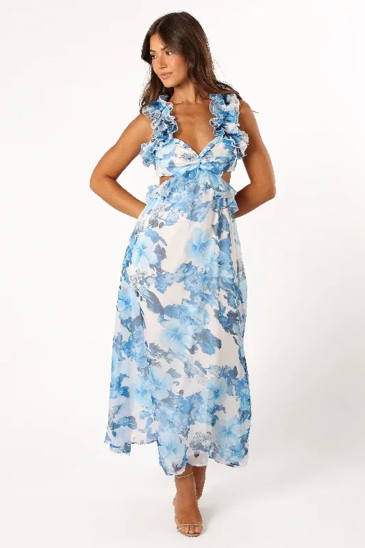 lucah-frill-shoulder-maxi-dress-blue-white-floral