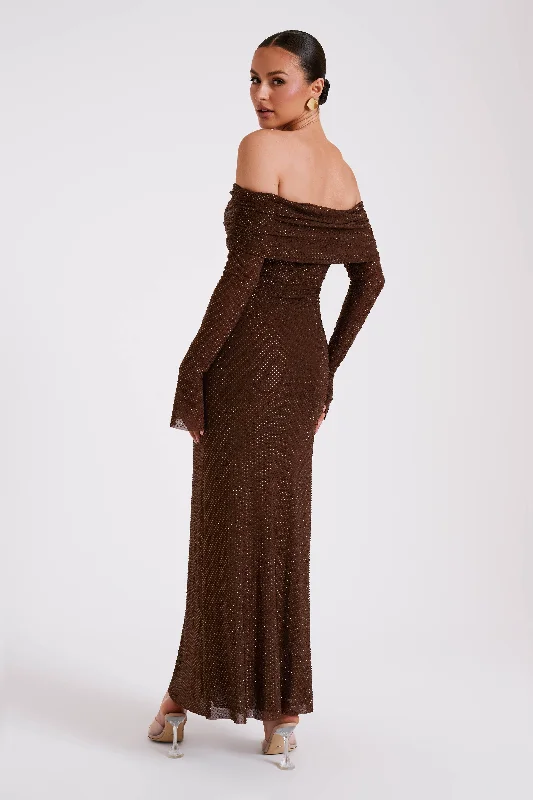 marcel-square-diamante-maxi-dress-chocolate