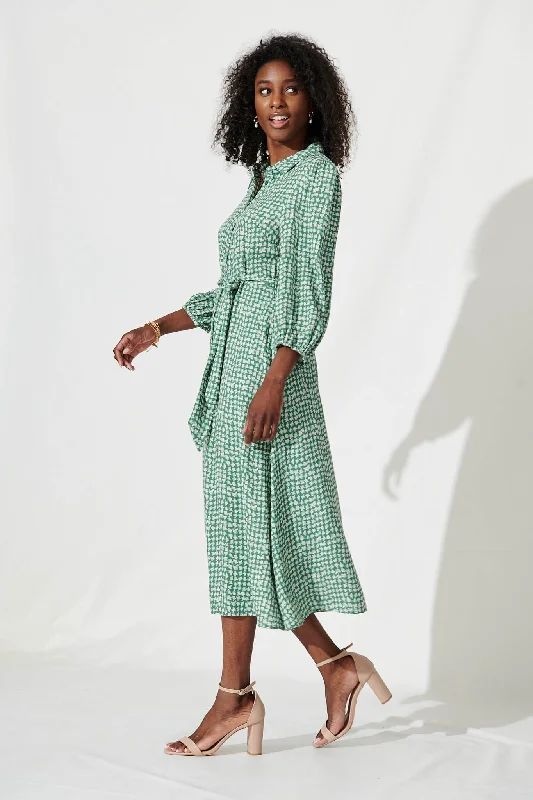 martinez-midi-shirt-dress-in-green-with-cream-print