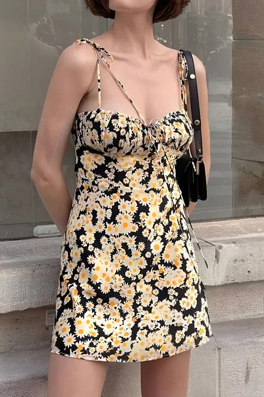 Floral Print Slip Mini Dress