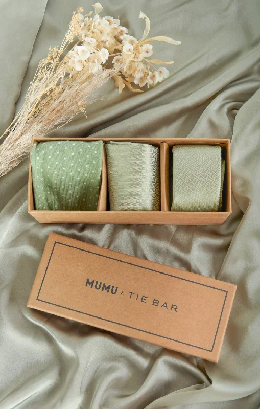 Mumu Weddings x Tie Bar Gift Box ~ Moss Green Solid