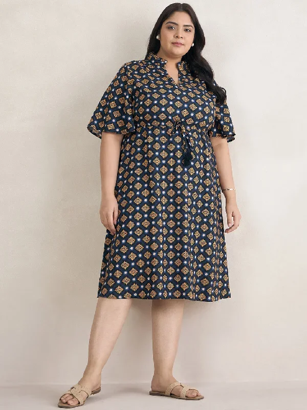 navy-geometric-print-drawstring-midi-dress-fp-31