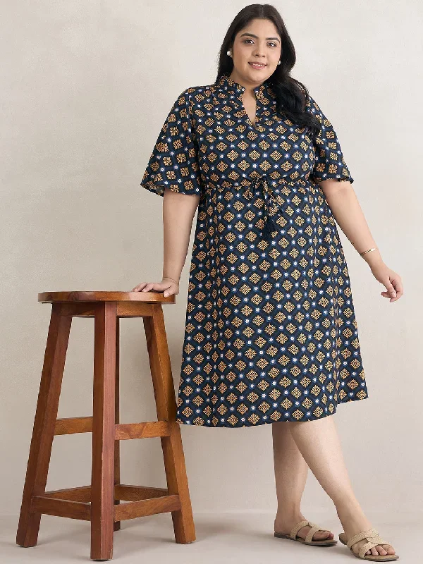 navy-geometric-print-drawstring-midi-dress-fp-31