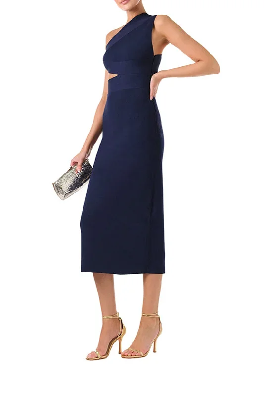 navy-one-shoulder-knit-midi-dress