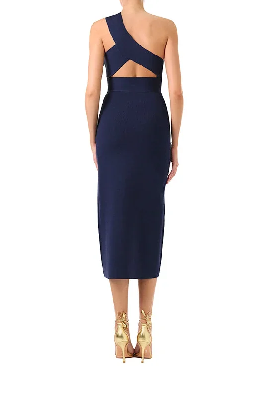 navy-one-shoulder-knit-midi-dress