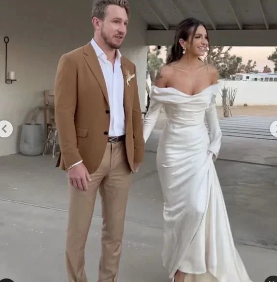 off-the-shoulder-white-sheath-long-wedding-gown