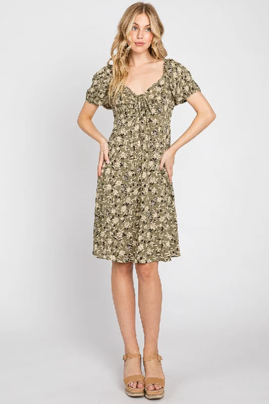 olive-floral-sweetheart-maternity-dress