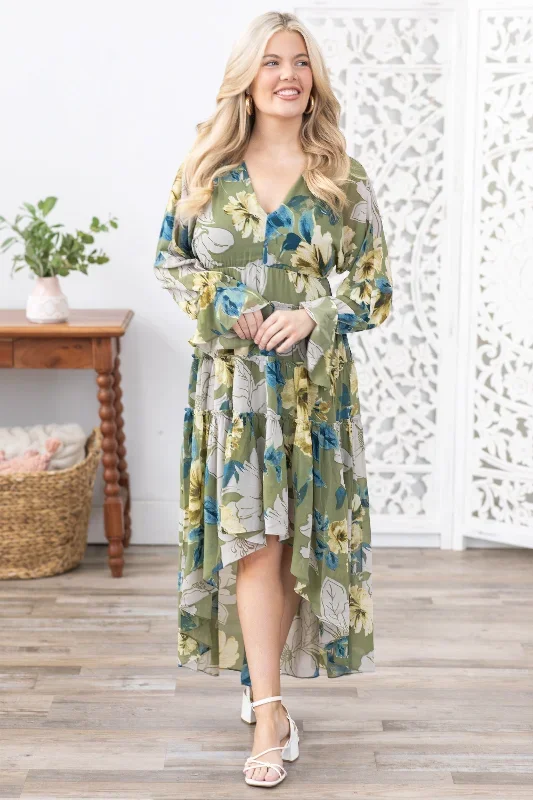 olive-floral-v-neck-long-sleeve-maxi-dress