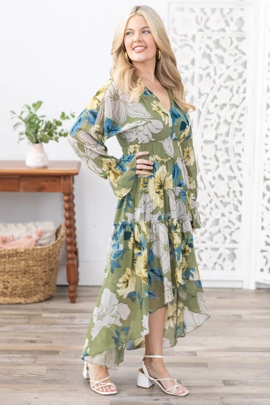 olive-floral-v-neck-long-sleeve-maxi-dress