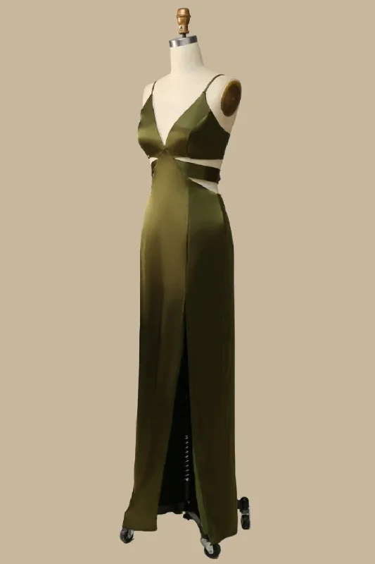 olive-green-v-neck-cutout-maxi-dress-with-spaghetti-straps