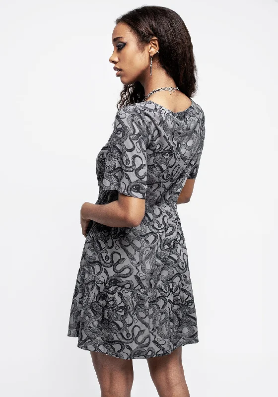 ophidia-snakes-print-mini-smock-dress-grey