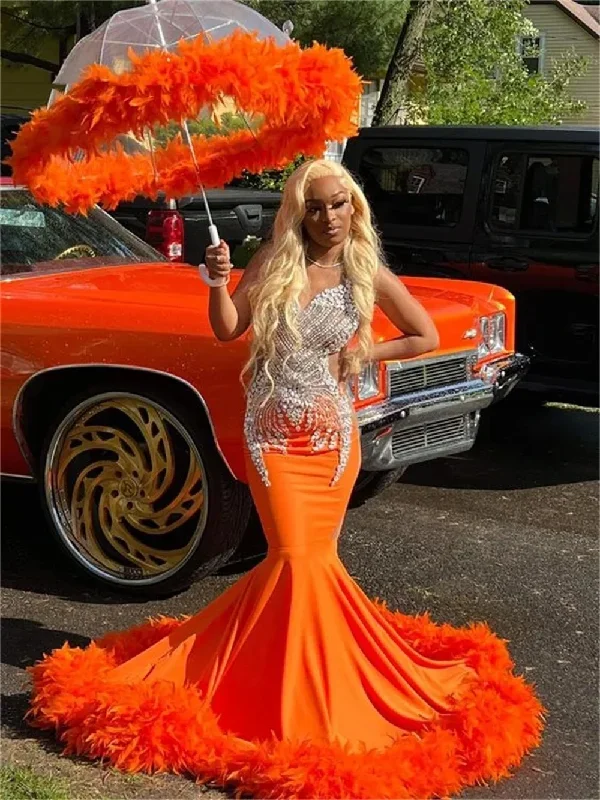 orange-crystal-orange-feathers-long-prom-dresses-for-black-girls-2024-african-mermaid-birthday-evening-party-gown-robe-de-soiree