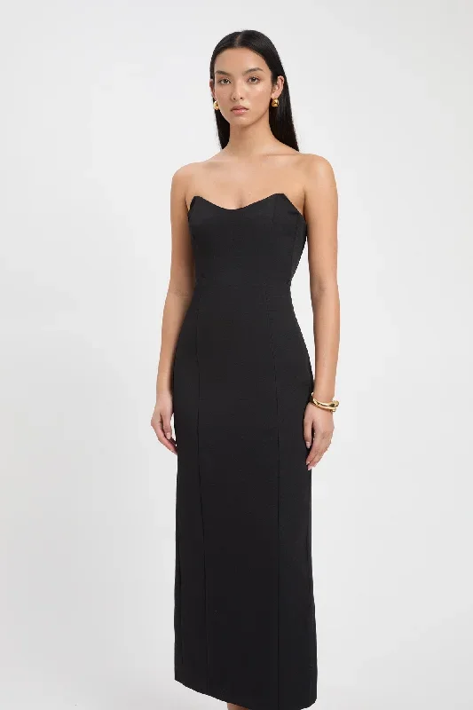 oyster-strapless-dress-black