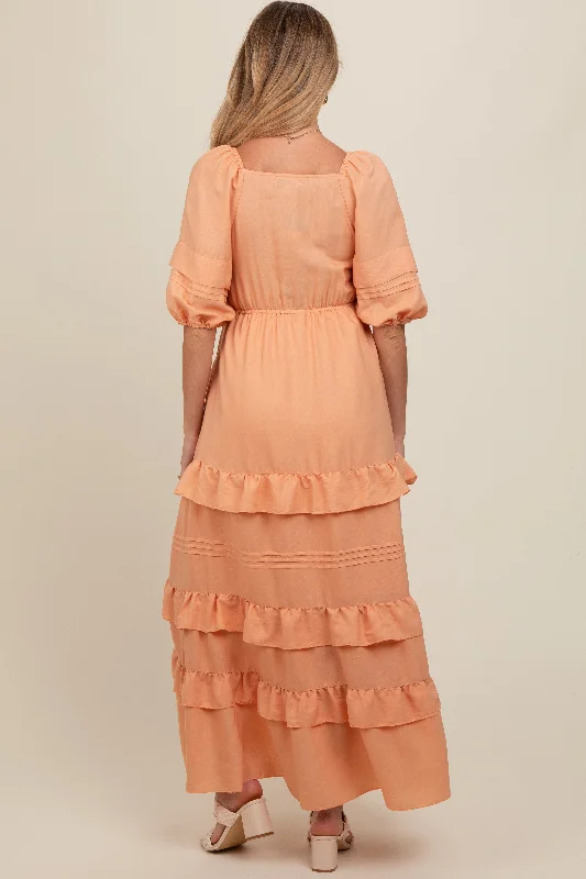 peach-ruffle-tiered-maternity-maxi-dress