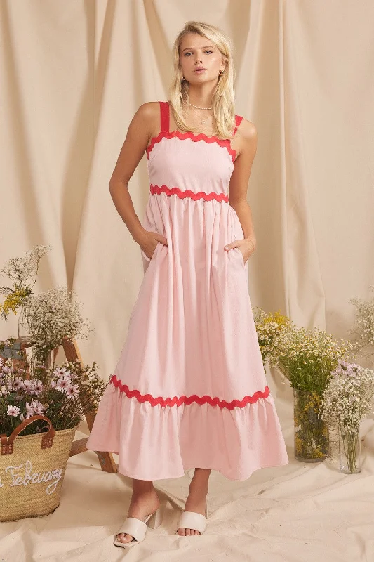 pink-contrast-trim-maternity-maxi-dress