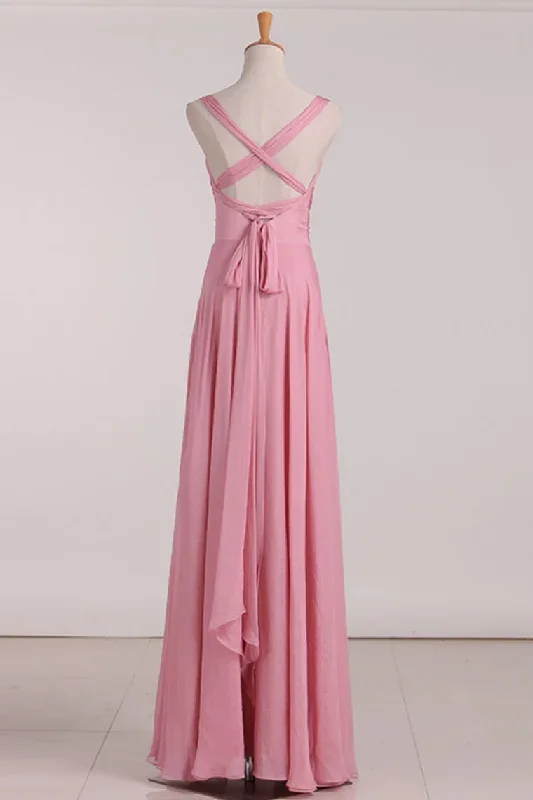 pink-lace-up-back-long-bridesmaid-dress