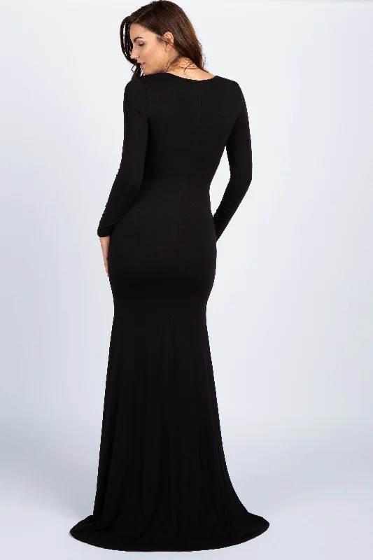 pinkblush-black-long-sleeve-photoshoot-maternity-gown-dress