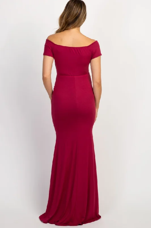 pinkblush-burgundy-off-shoulder-wrap-maternity-photoshoot-gown-dress