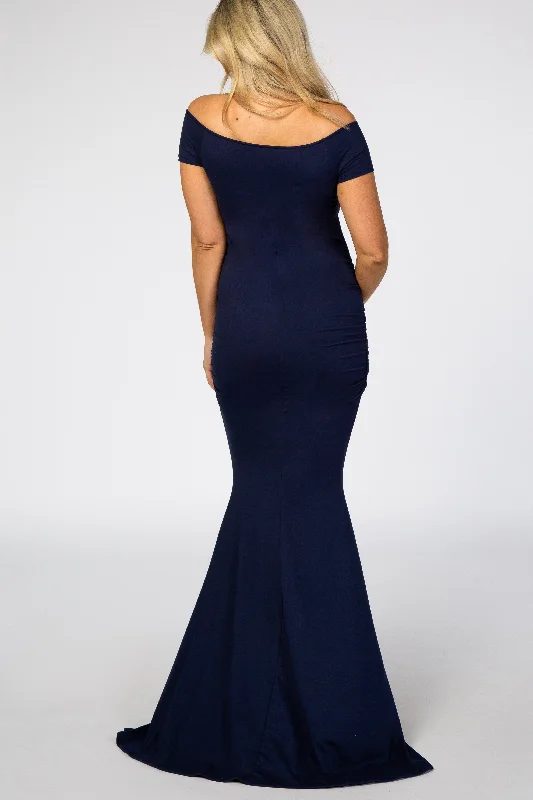 pinkblush-navy-off-shoulder-wrap-maternity-photoshoot-gown-dress