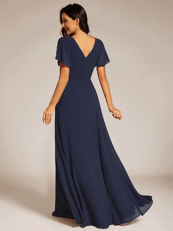 pleated-a-line-chiffon-evening-dress-with-short-sleeves-and-sequin-waist-ee11981