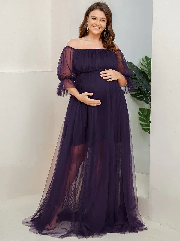 plus-size-off-shoulder-tulle-double-skirt-maxi-maternity-dress-ey20862