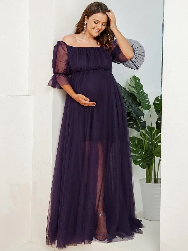 plus-size-off-shoulder-tulle-double-skirt-maxi-maternity-dress-ey20862