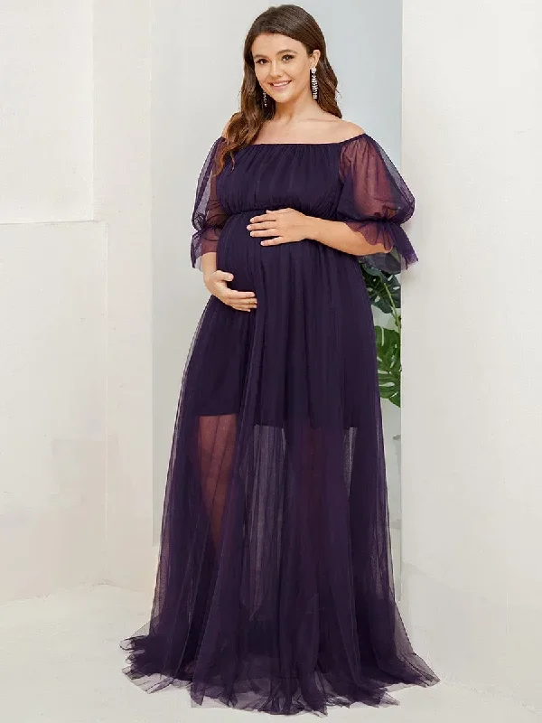 plus-size-off-shoulder-tulle-double-skirt-maxi-maternity-dress-ey20862