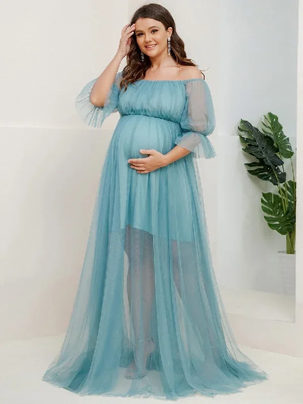 plus-size-off-shoulder-tulle-double-skirt-maxi-maternity-dress-ey20862