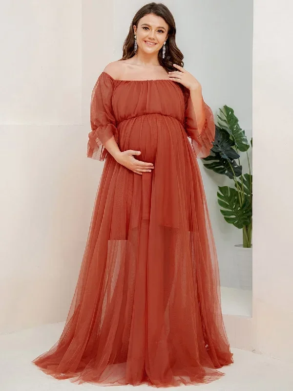 plus-size-off-shoulder-tulle-double-skirt-maxi-maternity-dress-ey20862