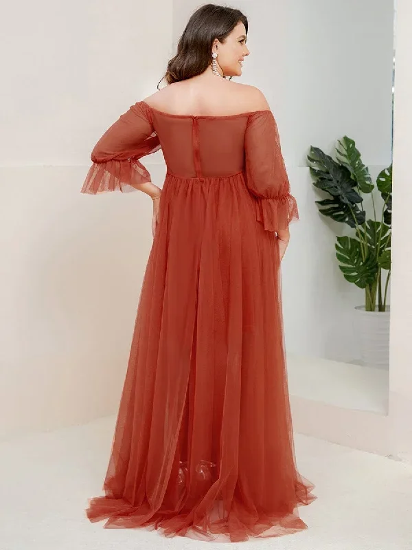 plus-size-off-shoulder-tulle-double-skirt-maxi-maternity-dress-ey20862