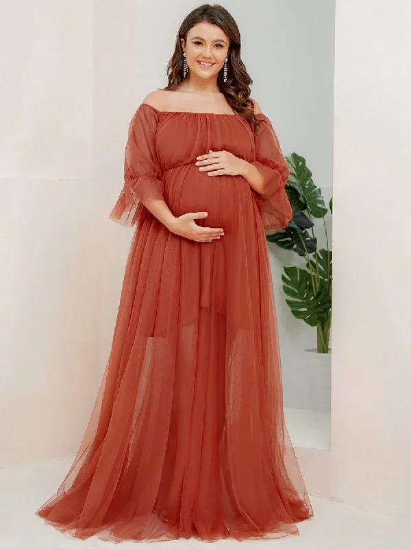 plus-size-off-shoulder-tulle-double-skirt-maxi-maternity-dress-ey20862