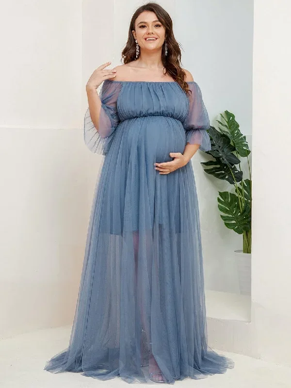 plus-size-off-shoulder-tulle-double-skirt-maxi-maternity-dress-ey20862