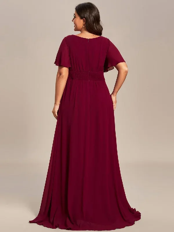 plus-size-simple-chiffon-pleated-a-line-round-neckline-bridesmaid-dress-es01840